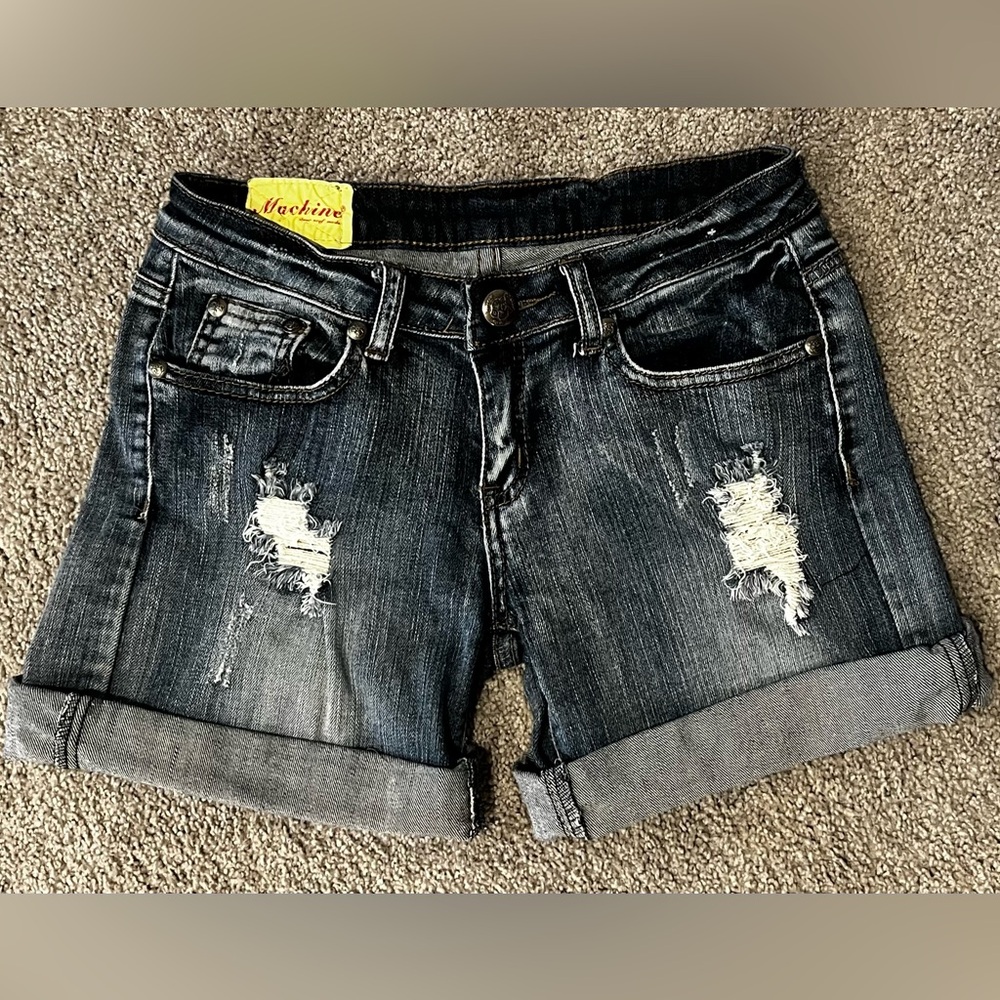 Machine Denim Distressed Jean Shorts
